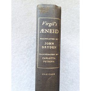 Antique Book:  Virgil's Aeneid leather hardback Translated by John Dryden 1944